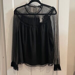 J. Crew Black Sheer Women's Blouse